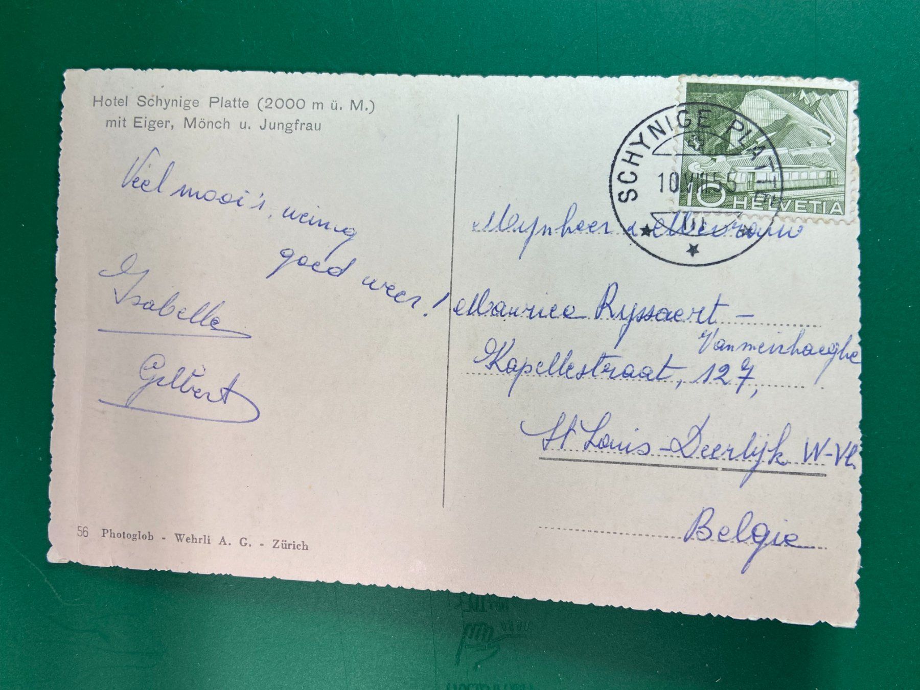 Cartoline postali: Hotel Schynige Platte – Usato da Steg VS venduto da danwer74 1