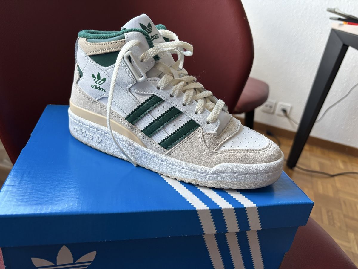 Scarpe da uomo: Basket Adidas, Forum mid, verte écru, taille US 5 – Usato da Chêne-Bougeries venduto da vir_9w2t