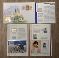 Numisbrief 5 Euro und Sammelblätter Liechtenstein