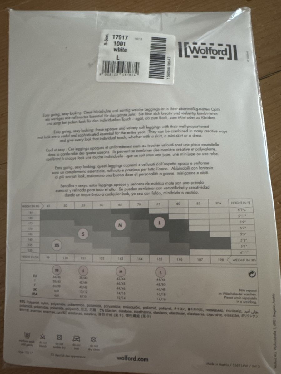 Calze & Collant: Wolford Steümpfe weiss L – Nuovo e nell'imballaggio originale da Zollikon venduto da rose59 1