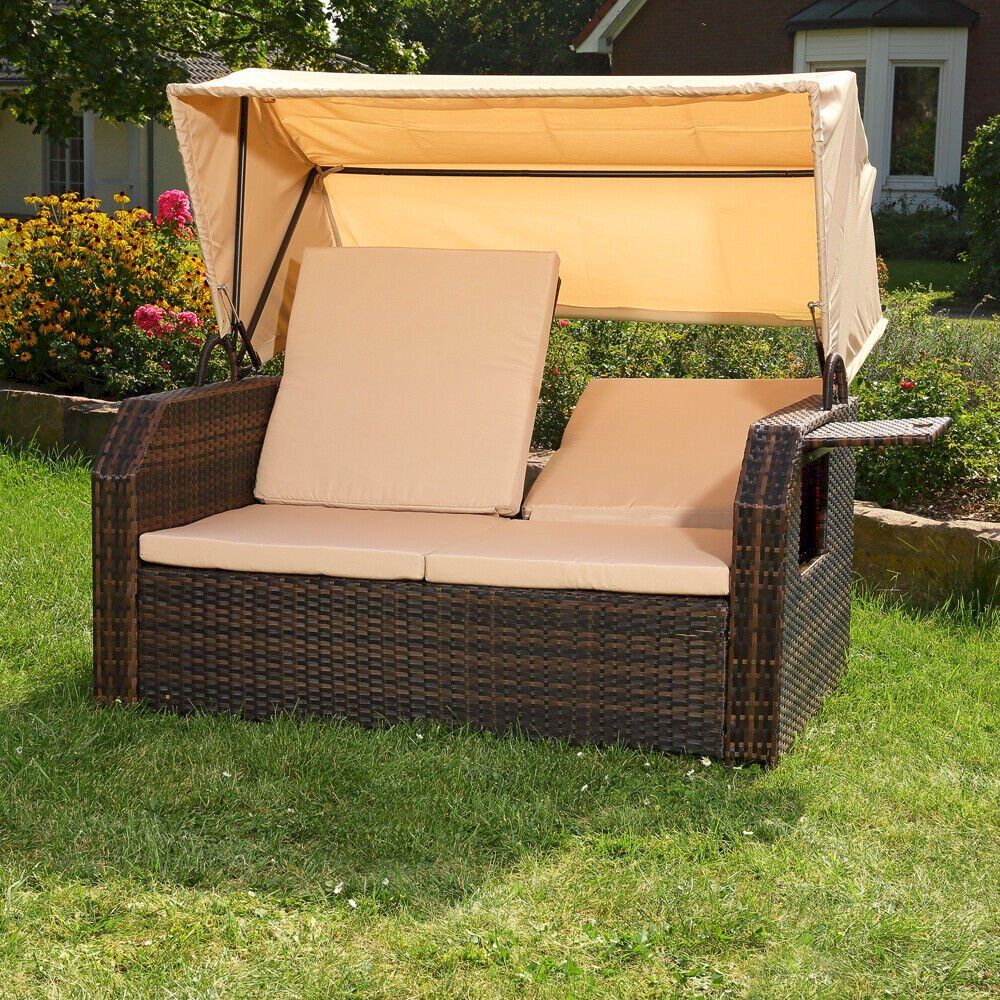 Liegen & Liegestühle: Sonnenbett Braun und Beige – Neu und originalverpackt aus Bottighofen von zaap 4