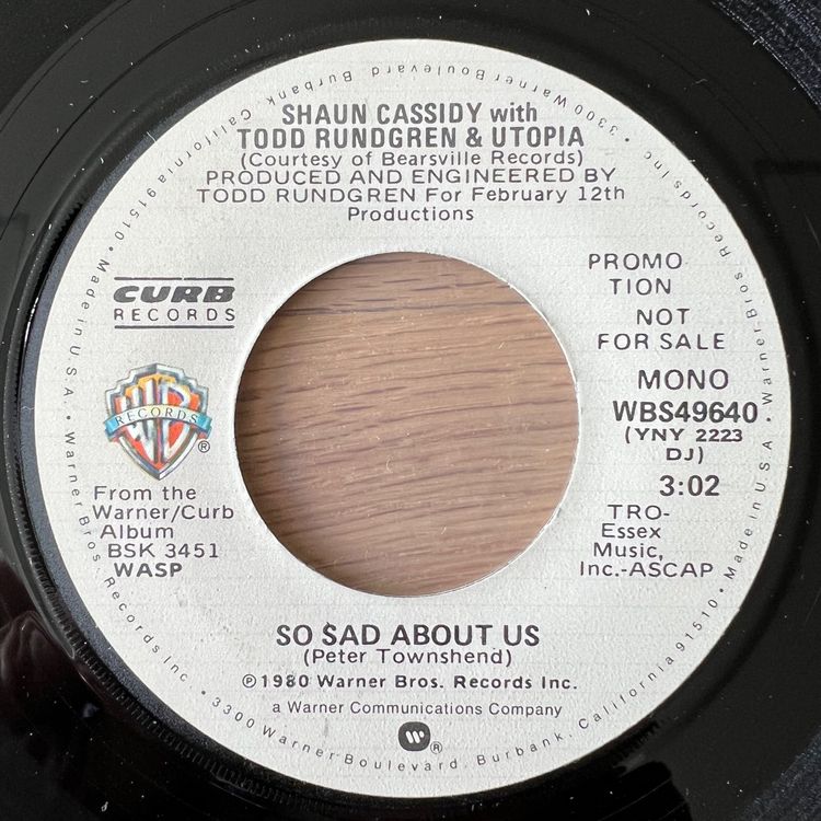 Shaun Cassidy & Todd Rundgren & Utopia So Sad About Us Kaufen auf
