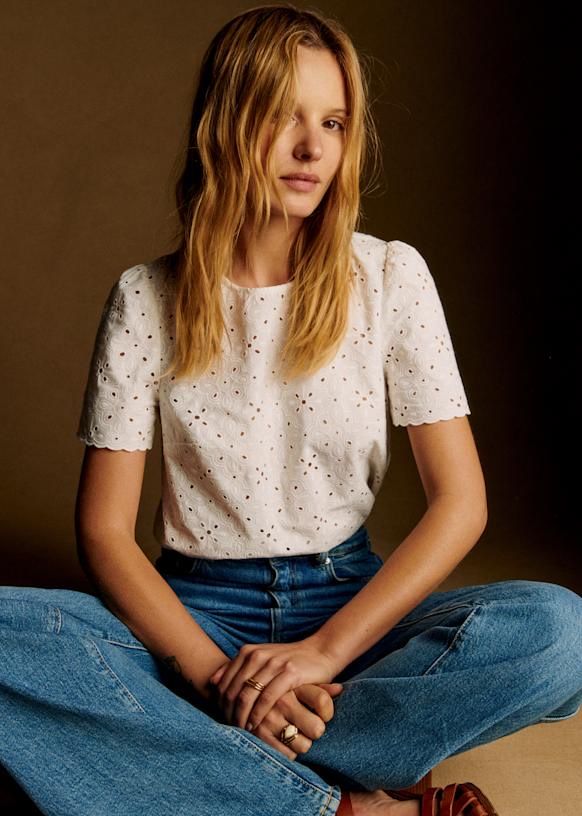 Sezane Blusen: Sézane Weisse Bluse Annabelle Gr.38 – Neu (gemäss Beschreibung) aus La Tour-de-Peilz von Sezanette_and_Cie