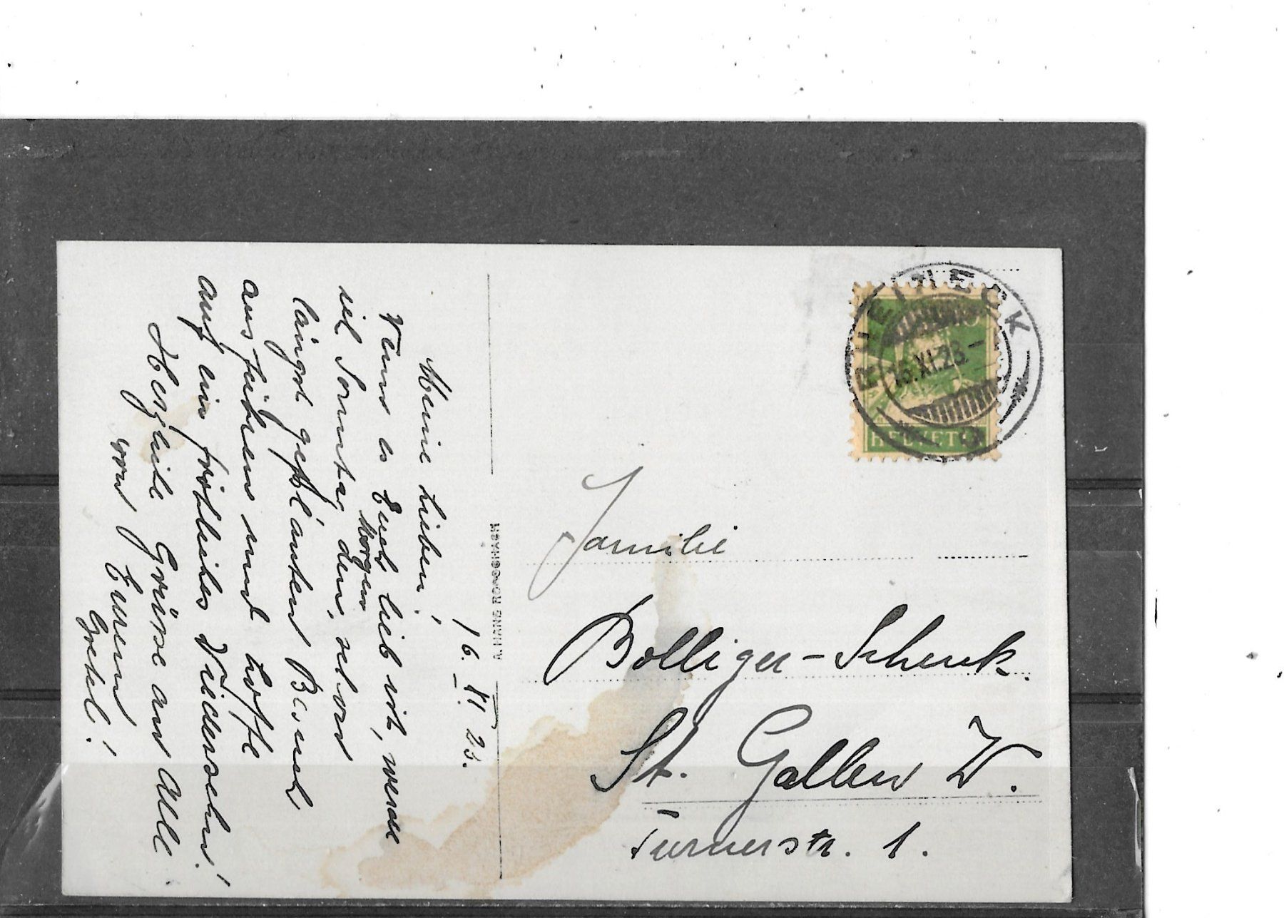 Cartoline postali: SG Rheineck 1923 Custerhof – Usato da Schocherswil venduto da Wilare 1