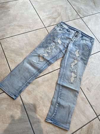 NILE tolle coole Jeans NEU, Gr. S+ mit Stickereien