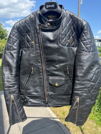 GREAT VANSON CHOPPER BIKER LEATHER JACKET SZ 40 M L