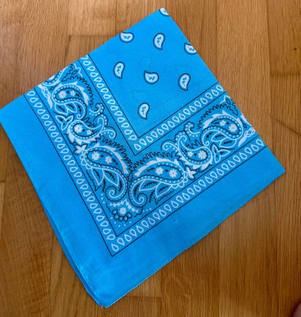 BANDANA MIT PAISLEY  PRINT, HELLBLAU NEU
