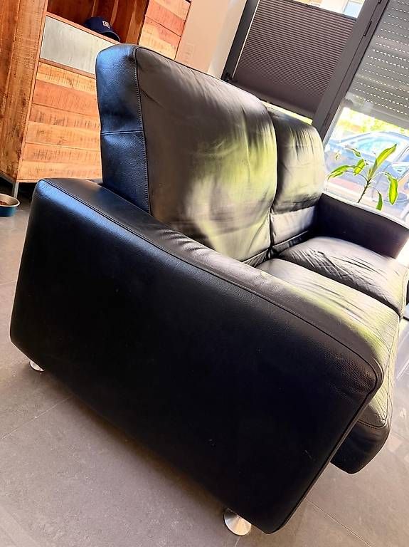 Ligne Roset Divani: Canapé Ligne Roset cuire véritable noir – Usato da Villars-sur-Glane venduto da Fabnath 4