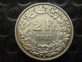 2 Fr. 1937 Auflage nur0,25 Mio.  -  Ungereinigt  -