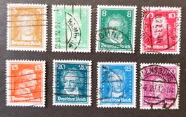 1926 Deutsches Reich berühmte Deutsche 8 Werte