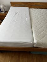 Doppelbett Eichemassiv, inkl. 2Nachtisch, Matrazen