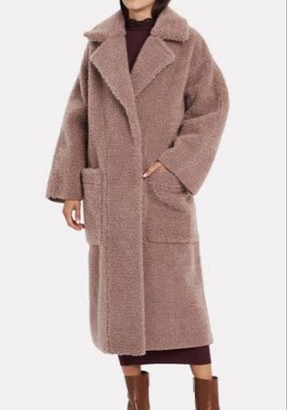 Nanushka Coat, Teddy, Size S, Powdery Pink
