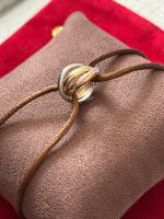 Trinity Unisex Armband 14 Karat Gold Seide Dinh Van Cord