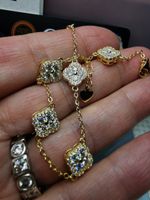 Bracelet argent diamants de moissanite de 1,2 ct certifié
