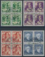 1933 - Pro Juventute - Viererblock - Ersttag Stempel ET
