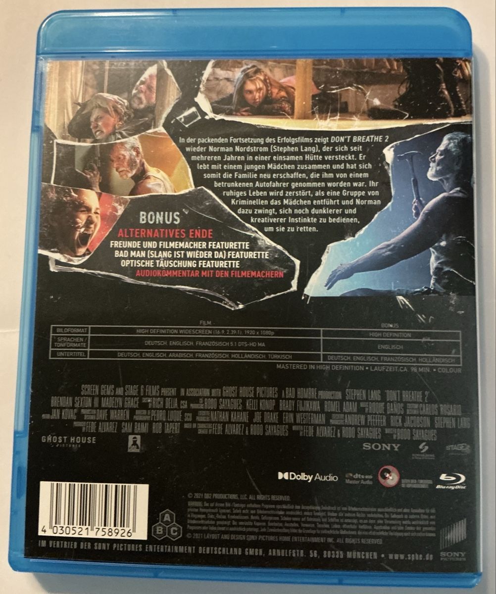 Tous les DVDs: Don‘t Breathe 2 – D'occasion à Arth par dicka001 1