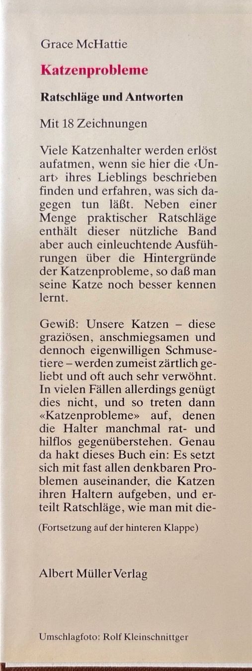 Libri: McHattie Grace - Katzenprobleme – Nuovo (secondo la descrizione) da Sarnen venduto da Livres 2