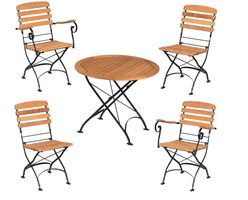SIENA Tischgarnitur Klapptisch + 4 Sessel PERU (Ref.14a1/24)