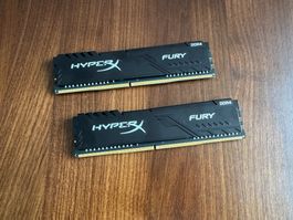 HyperX Fury 2 x 4GB, 3200 MHz, DDR4-RAM, DIMM