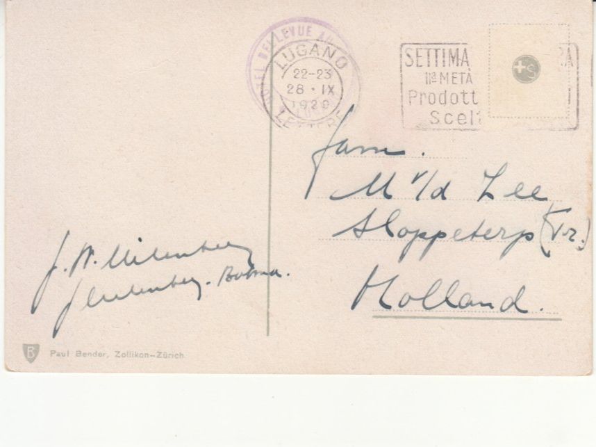Cartoline postali: Lugano 1929 – Usato da Bürglen TG venduto da StampGraf 1