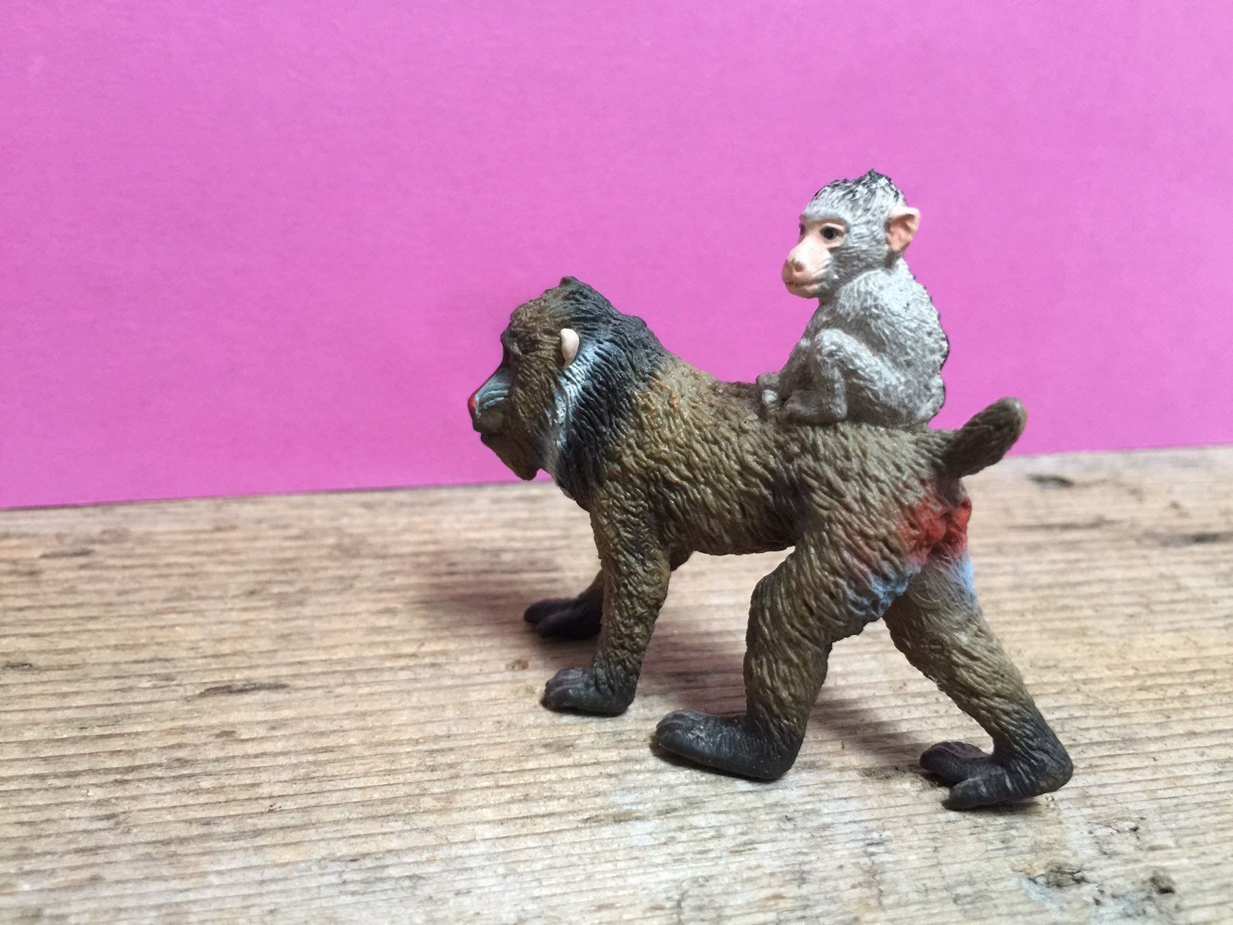 Schleich Statuette: Schleich Mandrill Weibchen Baby Affe – Nuovo (secondo la descrizione) da Ennetbaden venduto da mapa05 3