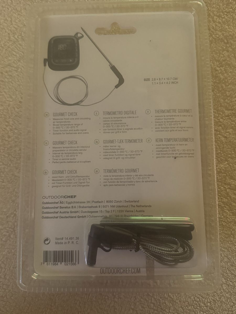 Outdoorchef Altro per la casa: Outdoorchef Gourmet Check Grillthermometer / Fleischthermome – Nuovo e nell'imballaggio originale da Horgen venduto da d.k77 1