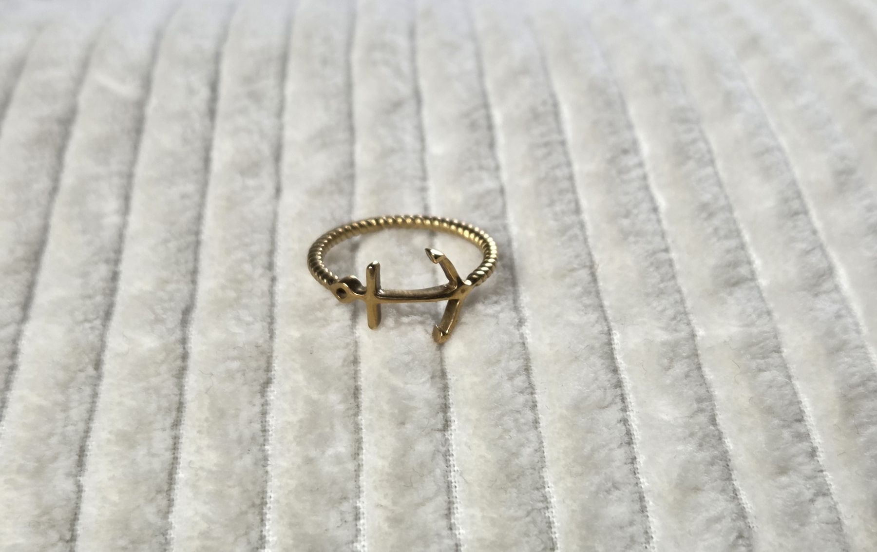 Anelli: Anker-Ring aus Messing, handgemacht, Gr. 6.5 US – Usato da Grosshöchstetten venduto da Dirue 1