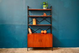 Étagère bibliothèque moduable type wall system Italie 1960