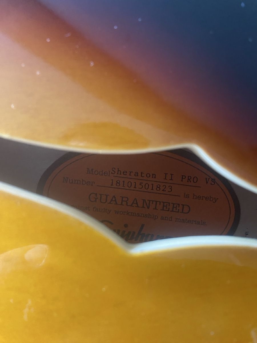 Epiphone Strumenti musicali: Epiphone Sheraton Pro II Sunburst – Usato da Les Charbonnières venduto da bap_s68x 5