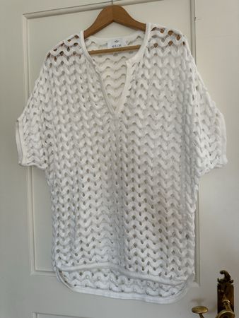 Allude Sommer Top Weiss, Gr. L,