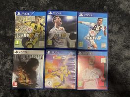 6x PS4 & PS5 Spiele Set – FIFA 17–20, NBA 2K21, Final Fantas