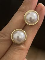 Paire de boucles d'oreilles perles imitation 1,3 cm X 1,3 cm