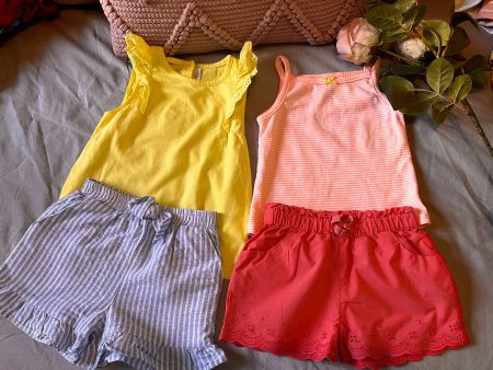 Fun colors 2 shorts - 2 tops for 12-18mths (86cm)