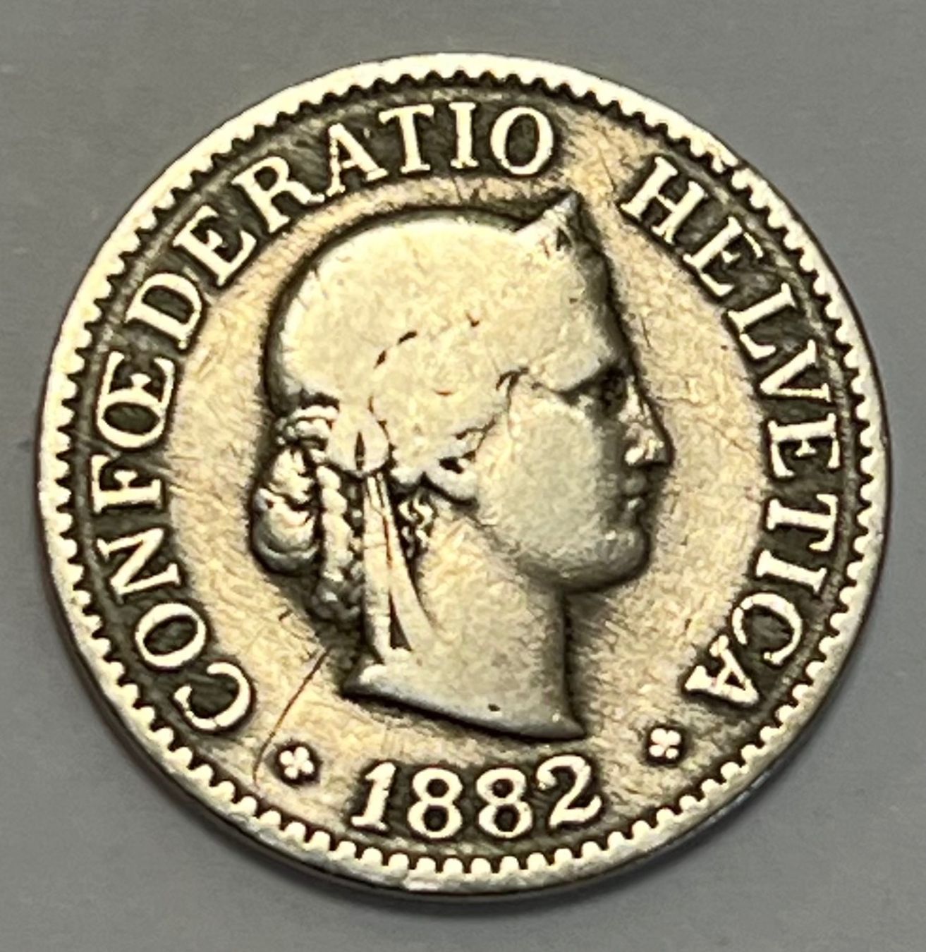 Tutti le monete: 10 Rappen - 1882 B – Usato da Dietikon venduto da Numis8953