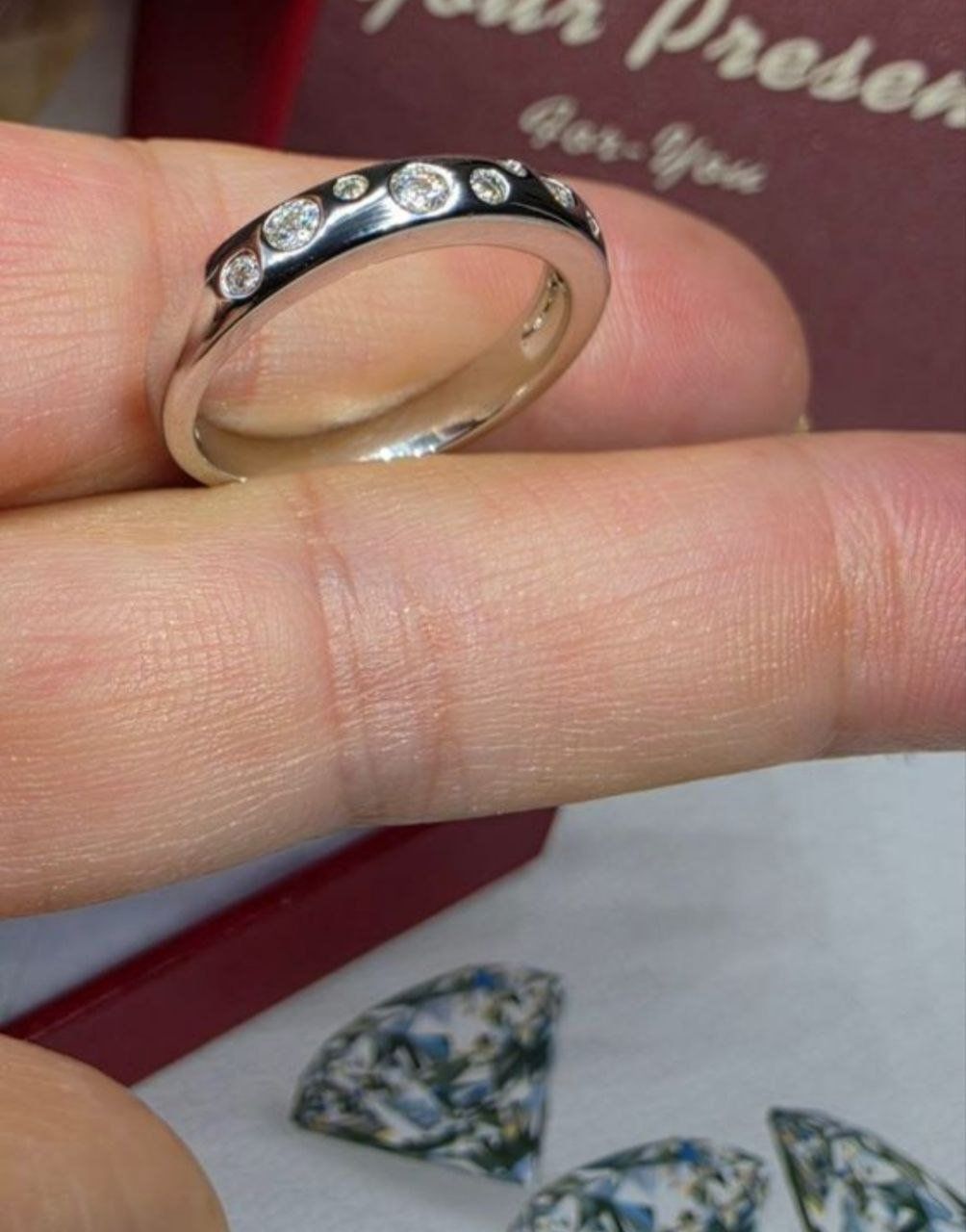 Ringe: Bague argent avec diamants de moissanite certifiés GRA – Neu und originalverpackt aus Reconvilier von Tsma67 9