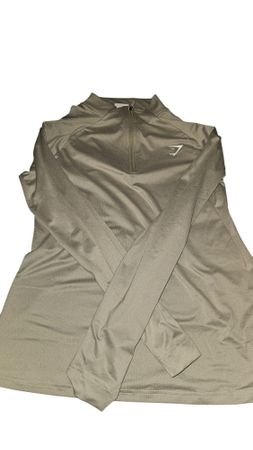 Gymshark Training 1/4 Zip - Ecru Brown