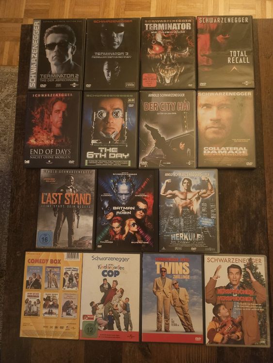 15 DVDs Schwarzenegger Terminator Total Recall uvm. (Gebraucht) in ...