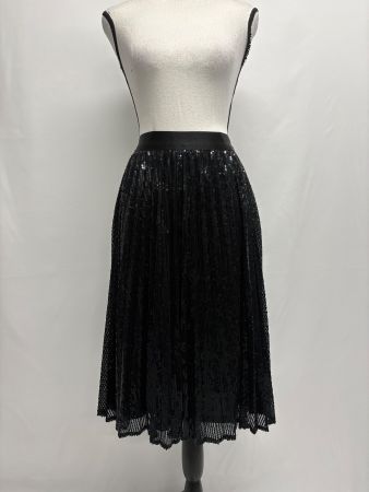 Esprit Rock mit Pailletten schwarz knielang Gr. S