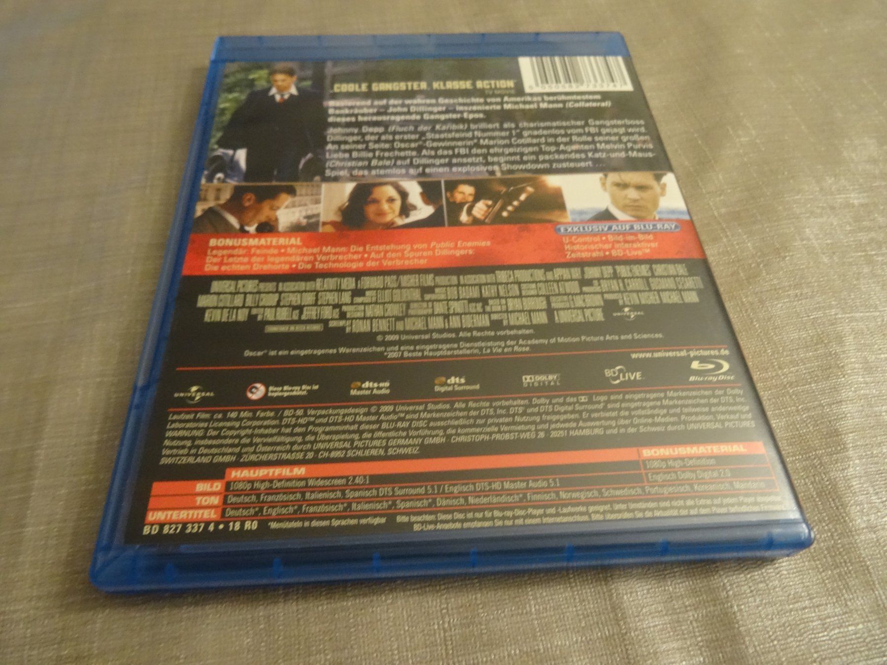 Tous les DVDs: Public Enemies - Blu-ray – D'occasion à Olten par Disc-Verkauf 2