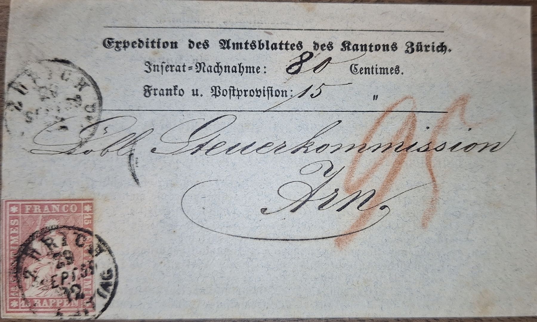 Alle Briefmarken: Strubel 24D Faltbrief Insertions - Rechnung Kat.180.- – Gebraucht aus Balgach von SIMEON27