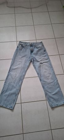Pantalon jean Pull and Bear bleu clair taille 40 occasion