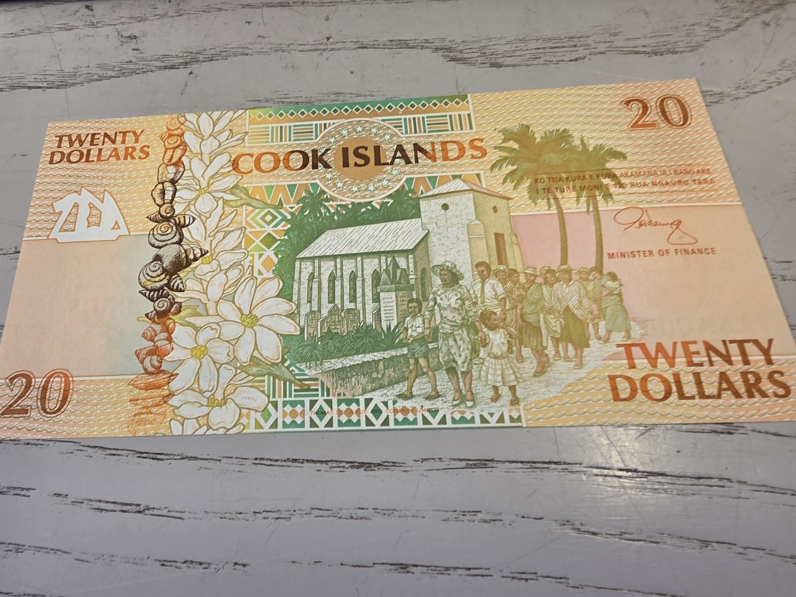 Banknoten: Cook Islands 20 Dollars Banknote AAA000238 – Neu und originalverpackt aus Herisau von Antiques.AR 1