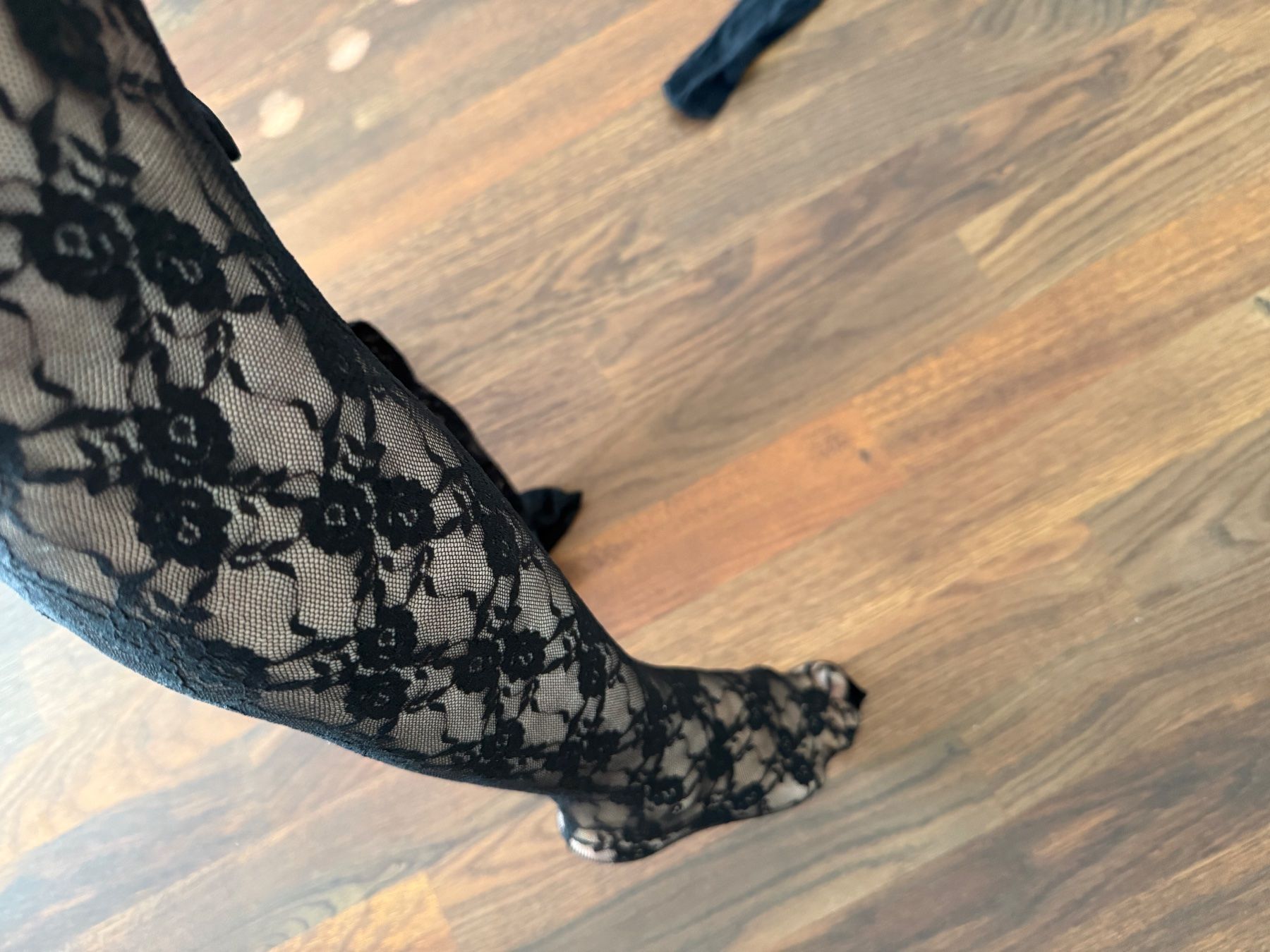 Calzedonia Strümpfe & Strumpfhosen: Strumpfhose Schwarz Spitze Blumenmuster Grösse S – Gebraucht aus Zug von snowwhite5 3