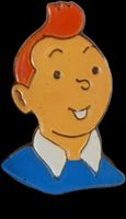 Pin Tintin T-shirt bleu cheveux rouge