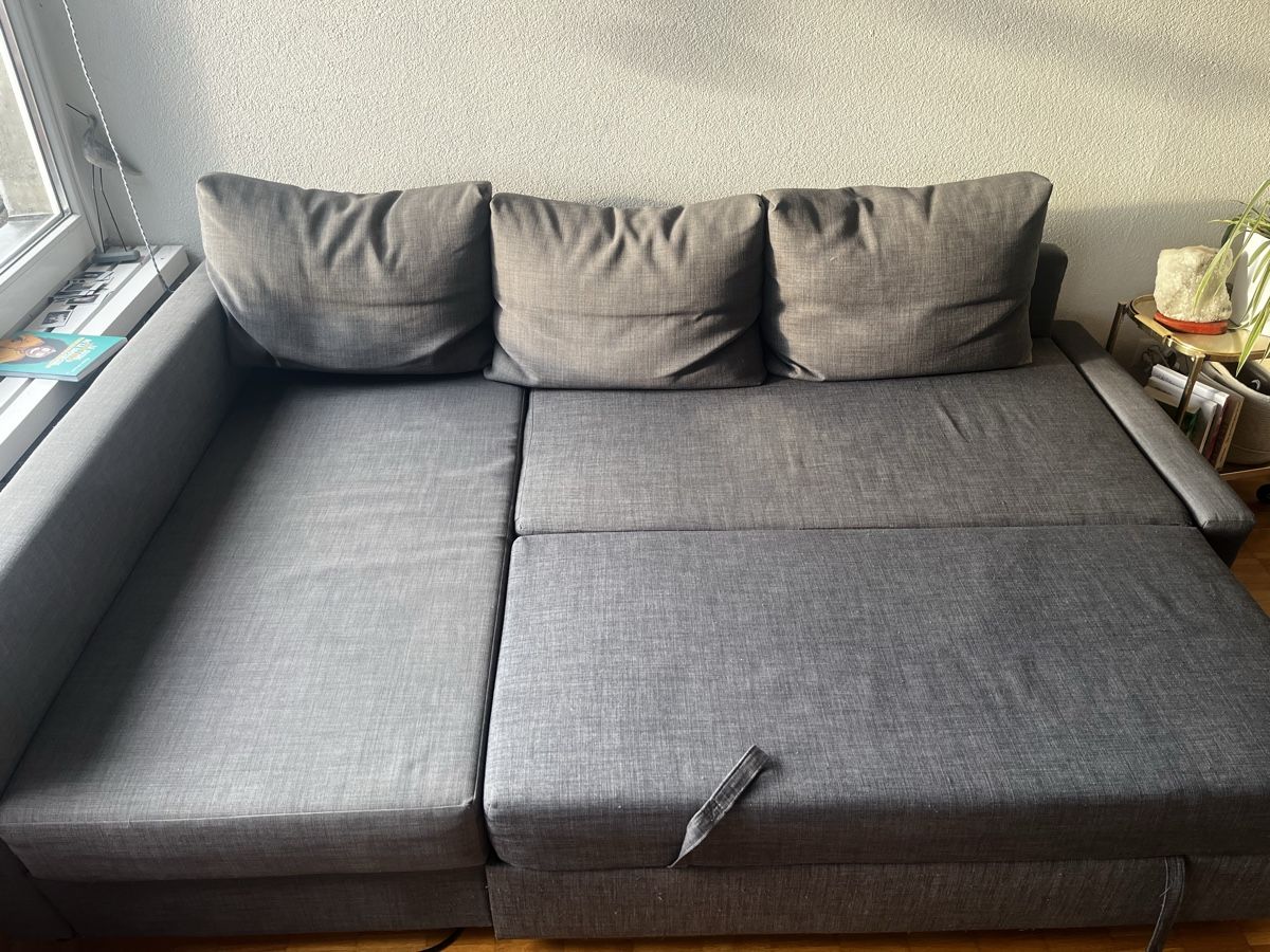 Divani: Canapé lit d angle gris avec rangement – Usato da Magglingen/Macolin venduto da Bleurusse 2
