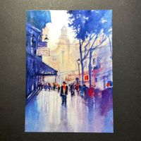 NEU: Postkarte Aquarell Druck Malerei #1 Grösse A6