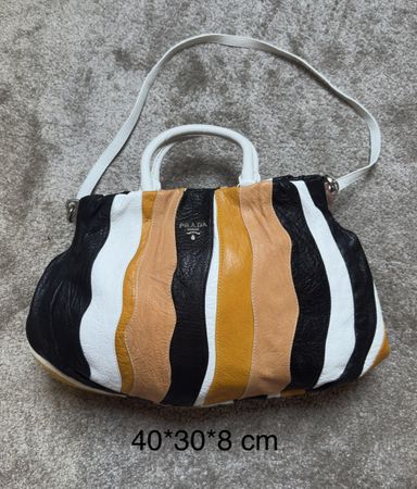 Sac en cuir multicolore avec bandoulière
