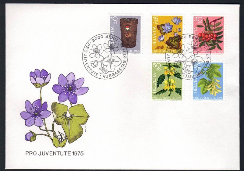 Tutti i francobolli: Pro Juventute 1975 FDC – Usato da Pfäffikon ZH venduto da Romulus