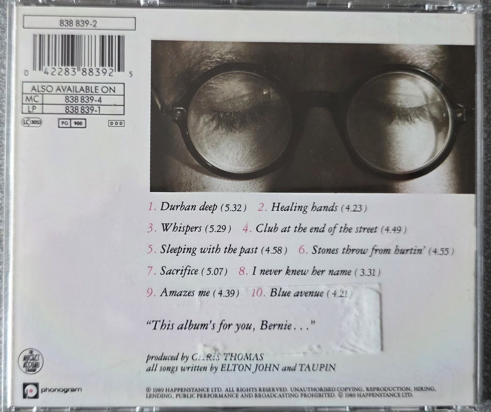 CD: Music CD - Elton John - Sleeping with the past – Usato da Oetwil am See venduto da fineli2 1