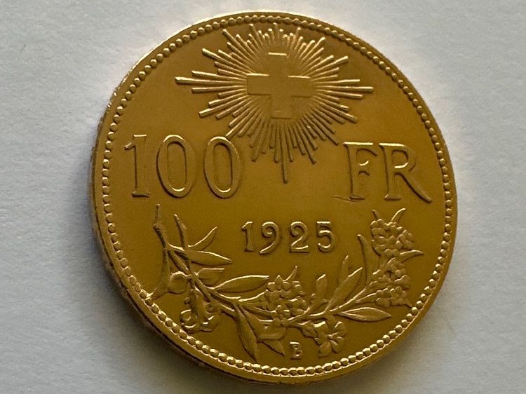 Alle Münzen: 100Fr. Vreneli,1925B, Original, unz + – Gebraucht aus Erlach von gubbe1 1